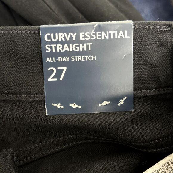 J. CREW Curvy Essentials Straight Jean 27 All Day Stretch Black NWT B33 - Picture 5 of 6